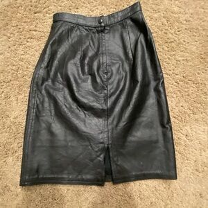 Winlit Black Leather Skirt size 7/8
